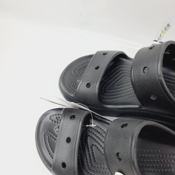 Crocs Men\'s Black Rubber Classic Crush Slip-On Clogs Sandals Size US 8 main image 5